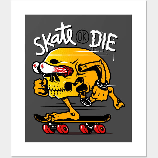 Skate or Die Wall Art by CyberpunkTees